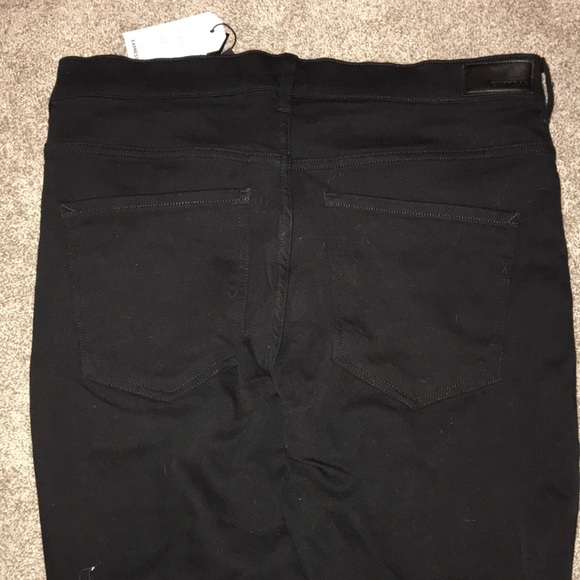 Black High Rise Ripped Jeggings from Express - Picture 6 of 6